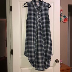 Plaid duster